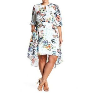 7 Seven -Melissa McCarthy Floral High Low Dress 2X